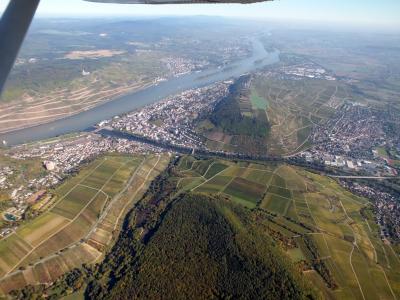 Vue aerienne de bingen am rhein